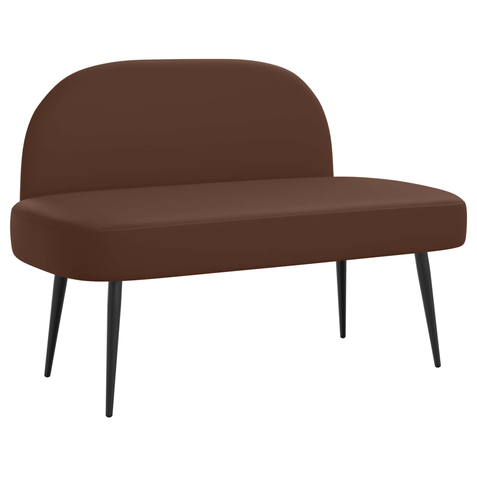 Δερμάτινος Πάγκος με Πλάτη Καφέ 110 x 60 x 76 cm Τεχνητό Δέρμα - Pakobazaar