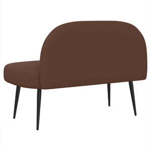 Δερμάτινος Πάγκος με Πλάτη Καφέ 110 x 60 x 76 cm Τεχνητό Δέρμα - Pakobazaar
