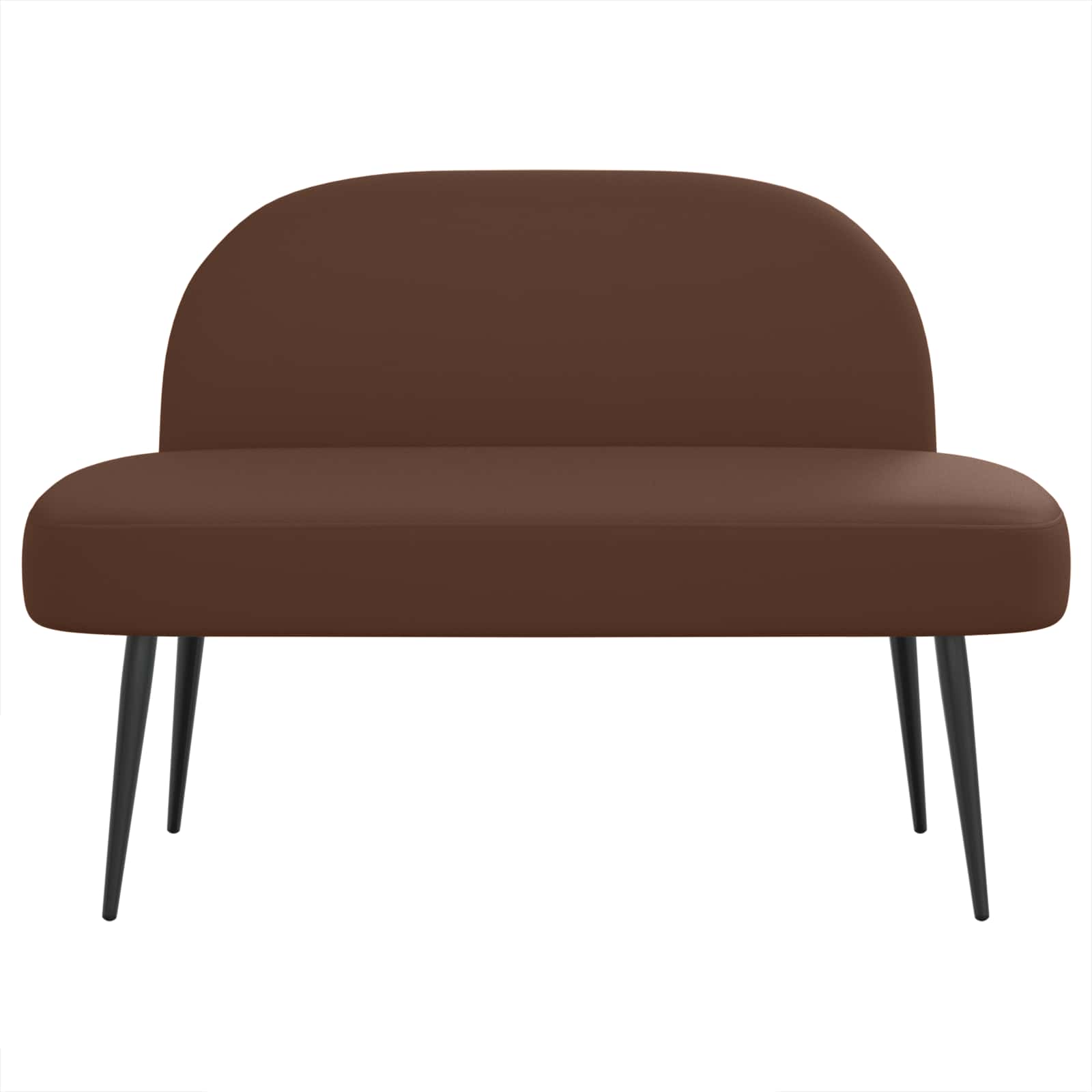 Δερμάτινος Πάγκος με Πλάτη Καφέ 110 x 60 x 76 cm Τεχνητό Δέρμα - Pakobazaar