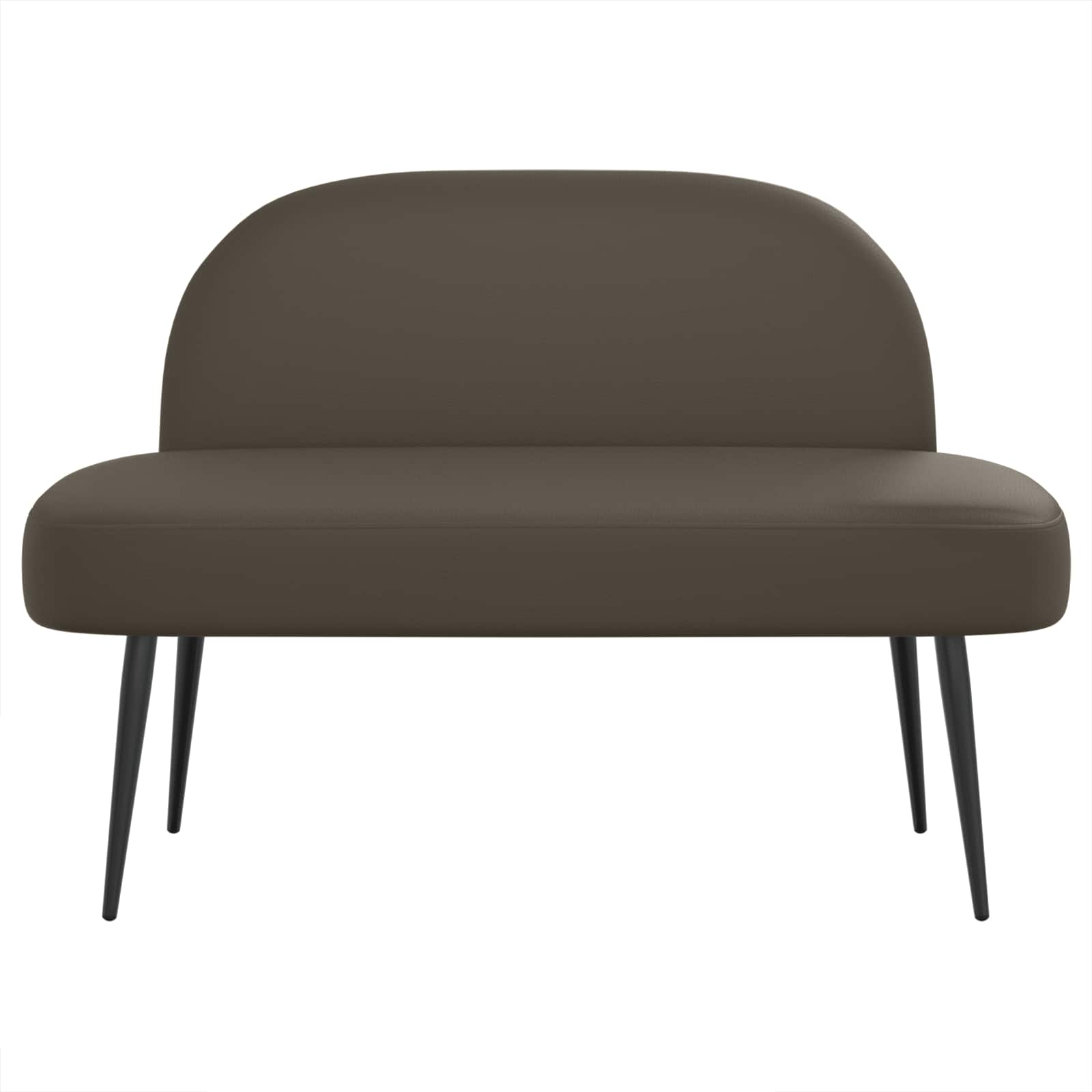 Δερμάτινος Πάγκος με Πλάτη Γκρι 110 x 60 x 76 cm Τεχνητό Δέρμα - Pakobazaar
