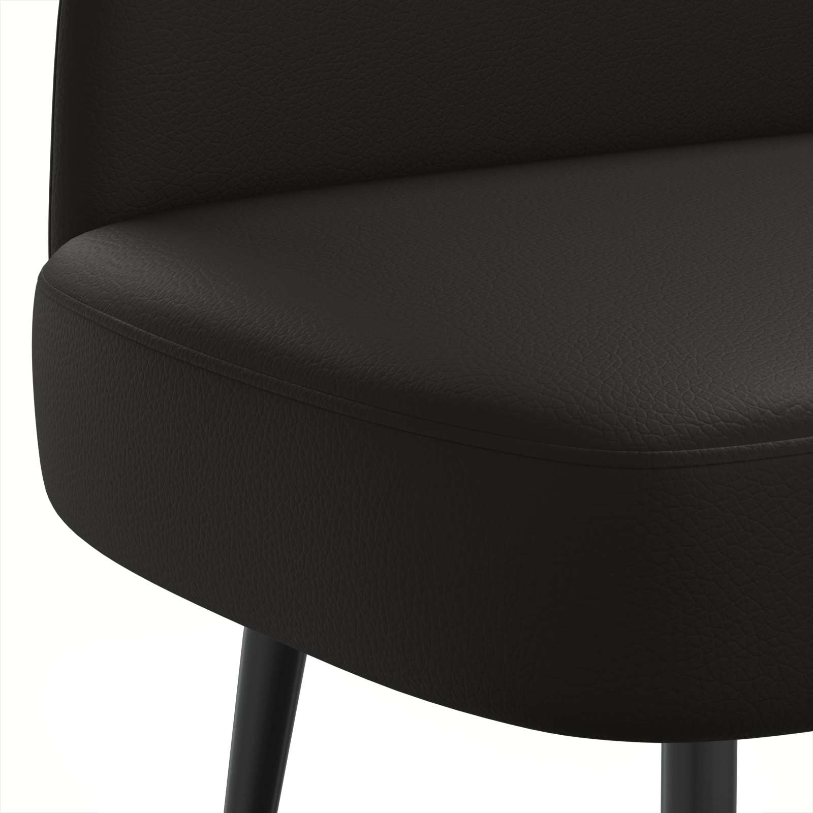 Δερμάτινος Πάγκος με Πλάτη Μαύρο 110 x 60 x 76 cm Τεχνητό Δέρμα - Pakobazaar