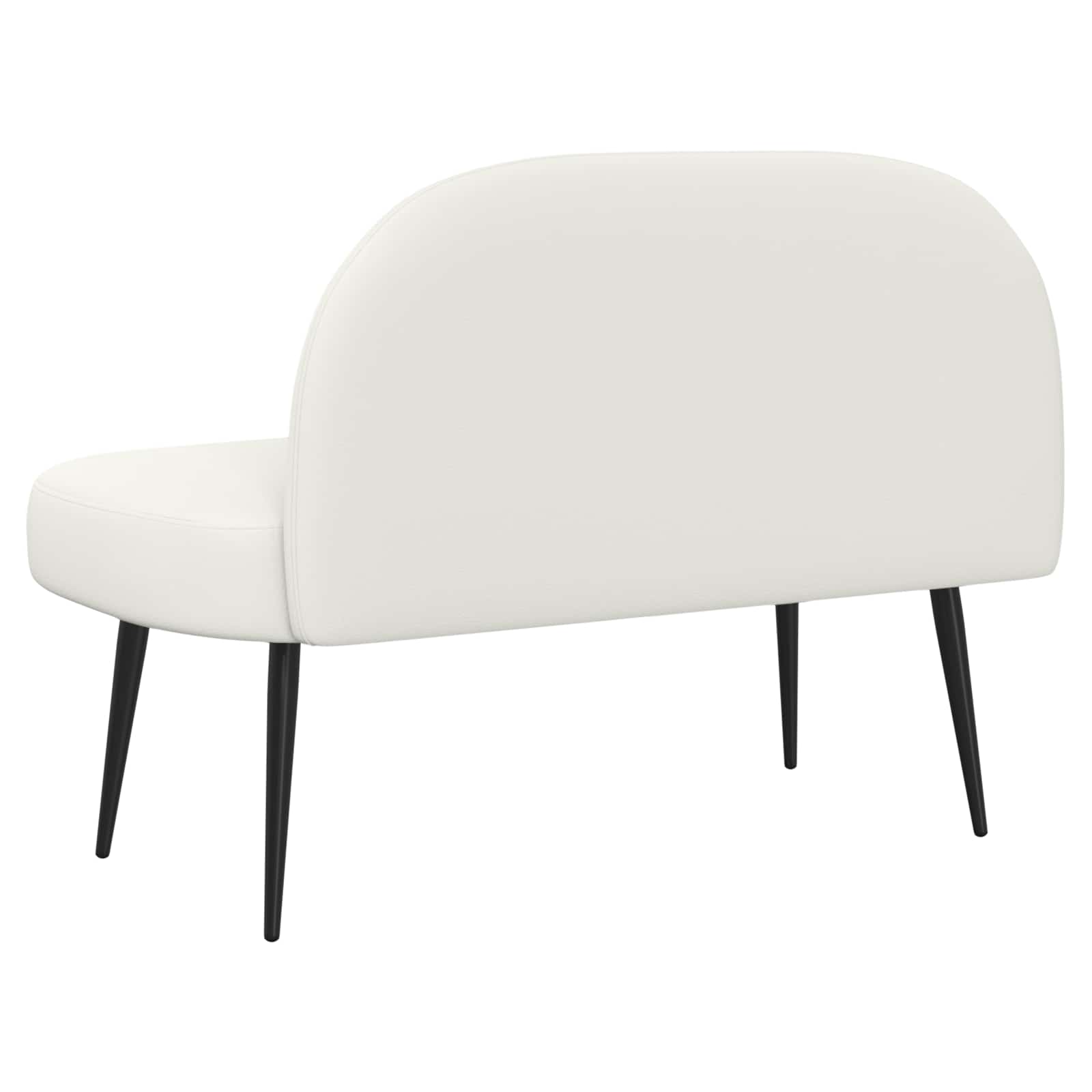 Δερμάτινος Πάγκος με Πλάτη Λευκό 110 x 60 x 76 cm Τεχνητό Δέρμα - Pakobazaar
