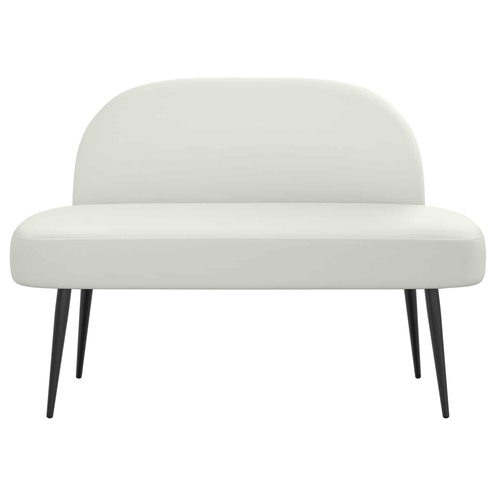 Δερμάτινος Πάγκος με Πλάτη Λευκό 110 x 60 x 76 cm Τεχνητό Δέρμα - Pakobazaar