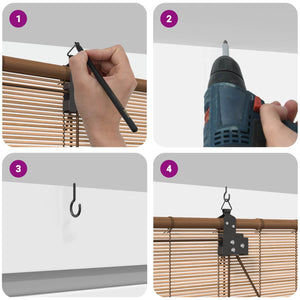 Ρόλερ (στόρι) Καφέ 40 x 220 cm Μπαμπού - Pakobazaar