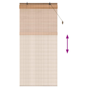 Ρόλερ (στόρι) Καφέ 90 x 220 cm Μπαμπού - Pakobazaar