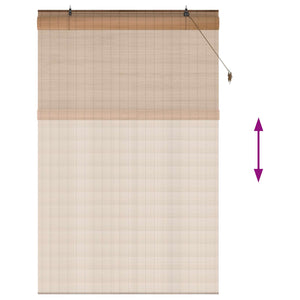 Ρόλερ (στόρι) Καφέ 130 x 220 εκ Μπαμπού - Pakobazaar
