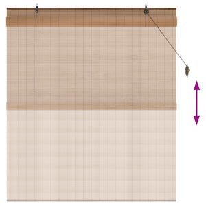 Ρόλερ (στόρι) Καφέ 160 x 160 cm Μπαμπού - Pakobazaar
