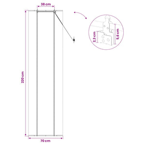 Ρόλερ (στόρι) Γκρι 70 x 220 εκ Μπαμπού - Pakobazaar