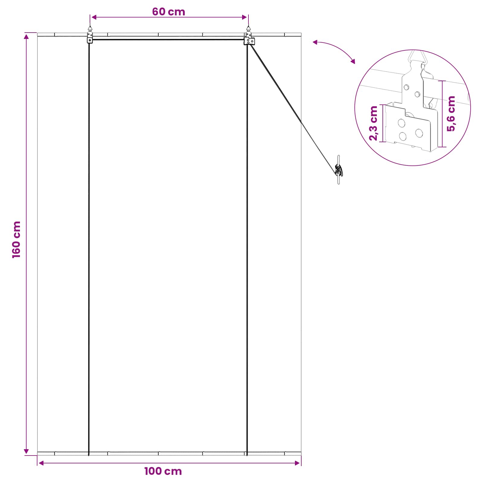 Ρόλερ (στόρι) Γκρι 100 x 160 cm Μπαμπού