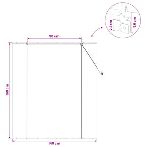 Ρόλερ (στόρι) Γκρι 140 x 160 cm Μπαμπού - Pakobazaar
