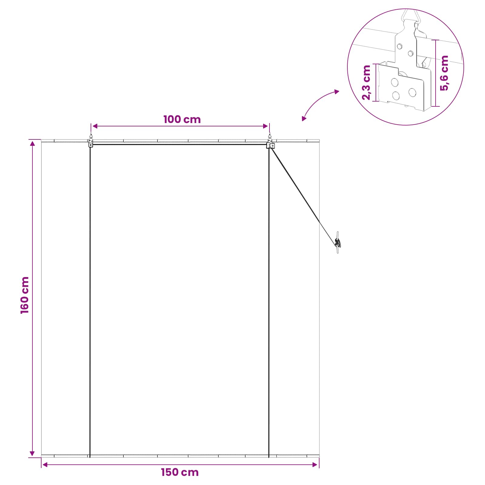 Ρόλερ (στόρι) Γκρι 150 x 160 cm Μπαμπού