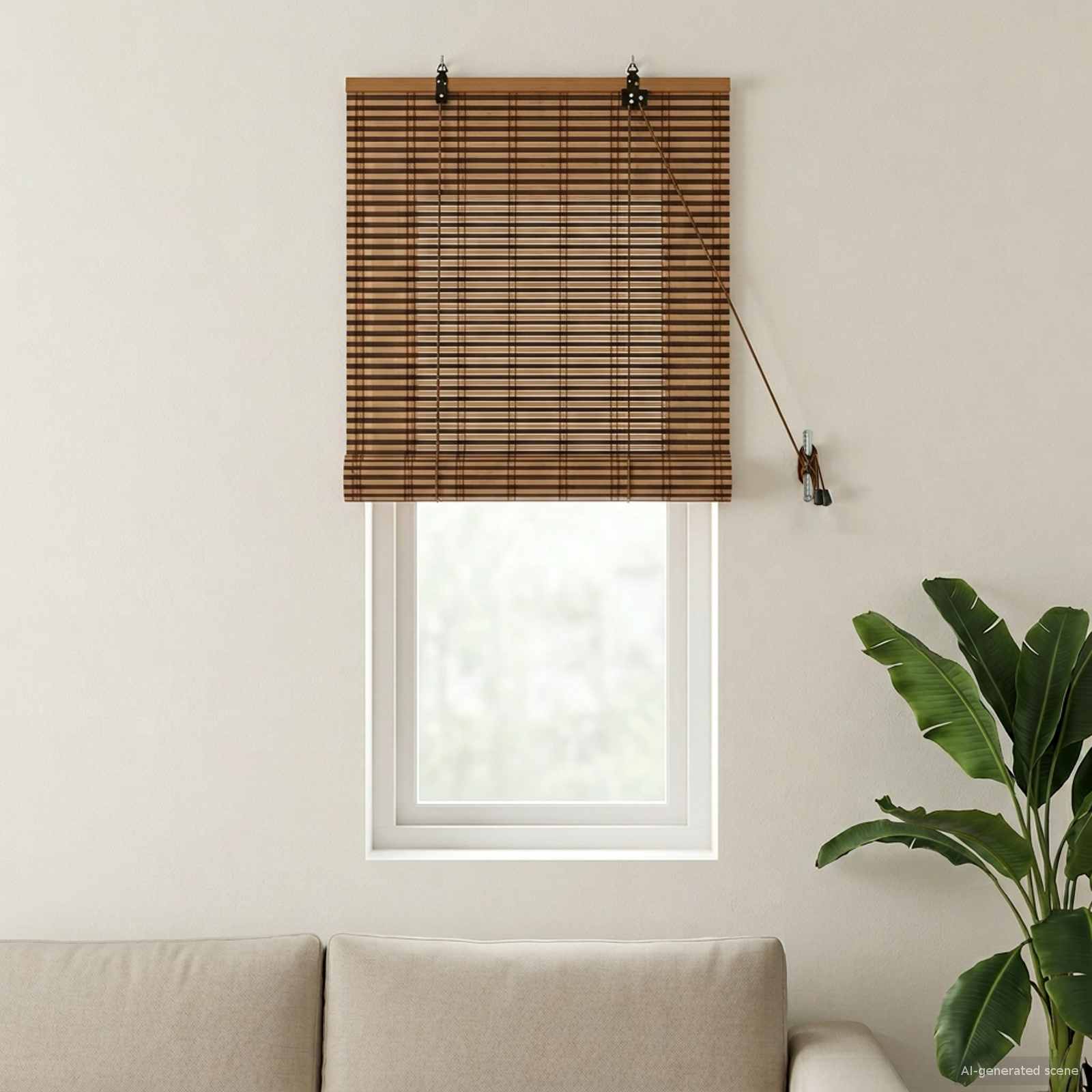 Ρόλερ (στόρι) Καφέ 50 x 160 εκ. Μπαμπού - Pakobazaar