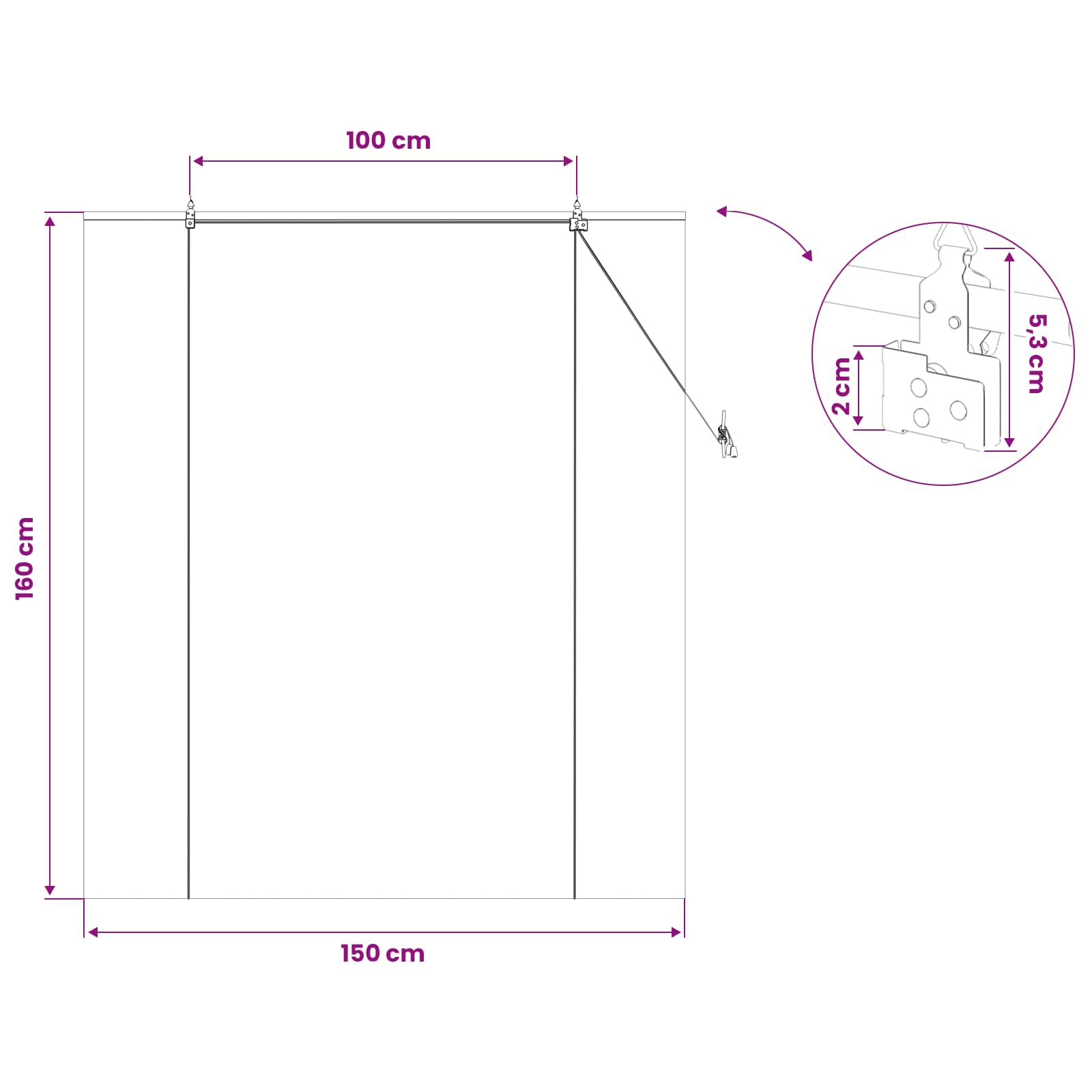 Ρόλερ (στόρι) Καφέ 150 x 160 cm Μπαμπού