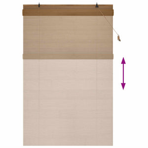 Ρόλερ (στόρι) Καφέ 150 x 220 cm Μπαμπού - Pakobazaar