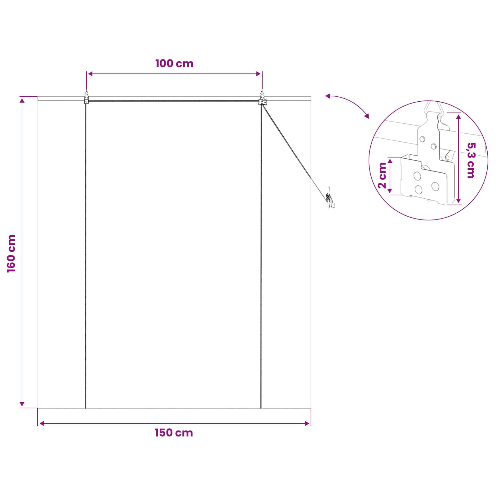 Ρόλερ (στόρι) Φυσικό 150 x 160 cm Μπαμπού - Pakobazaar