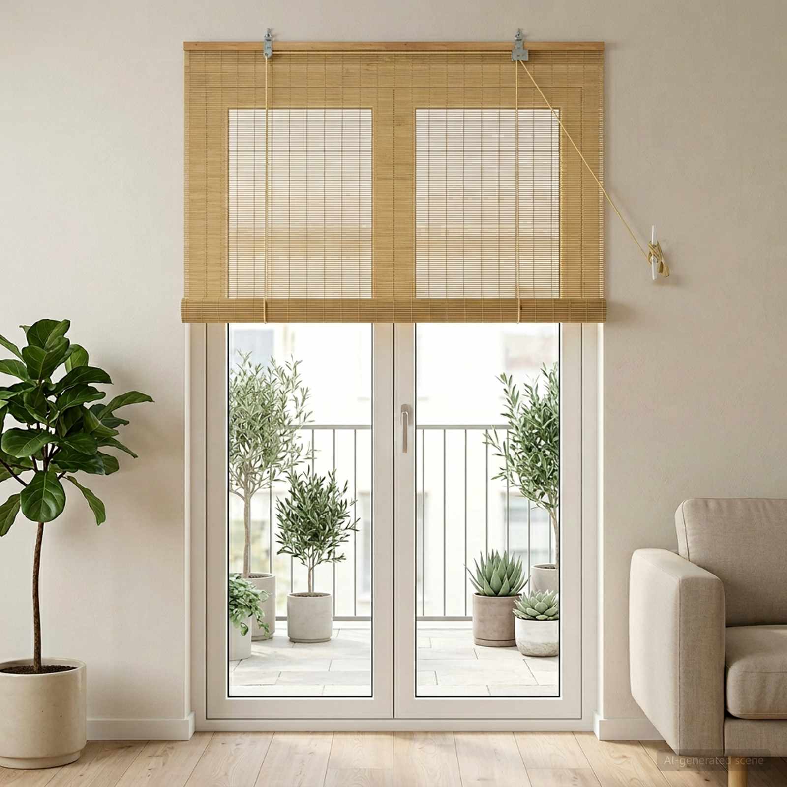 Ρόλερ (στόρι) Φυσικό 100 x 220 cm Μπαμπού - Pakobazaar