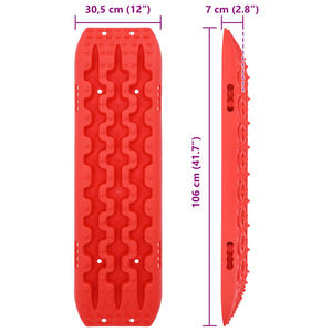 Πίνακας πρόσφυσης 2 pcs Κόκκινο 106 x 30,5 x 7 εκ - Pakobazaar