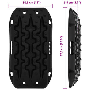 Πίνακας πρόσφυσης 2 pcs Μαύρο 57,5x30,5x5,5 εκ - Pakobazaar