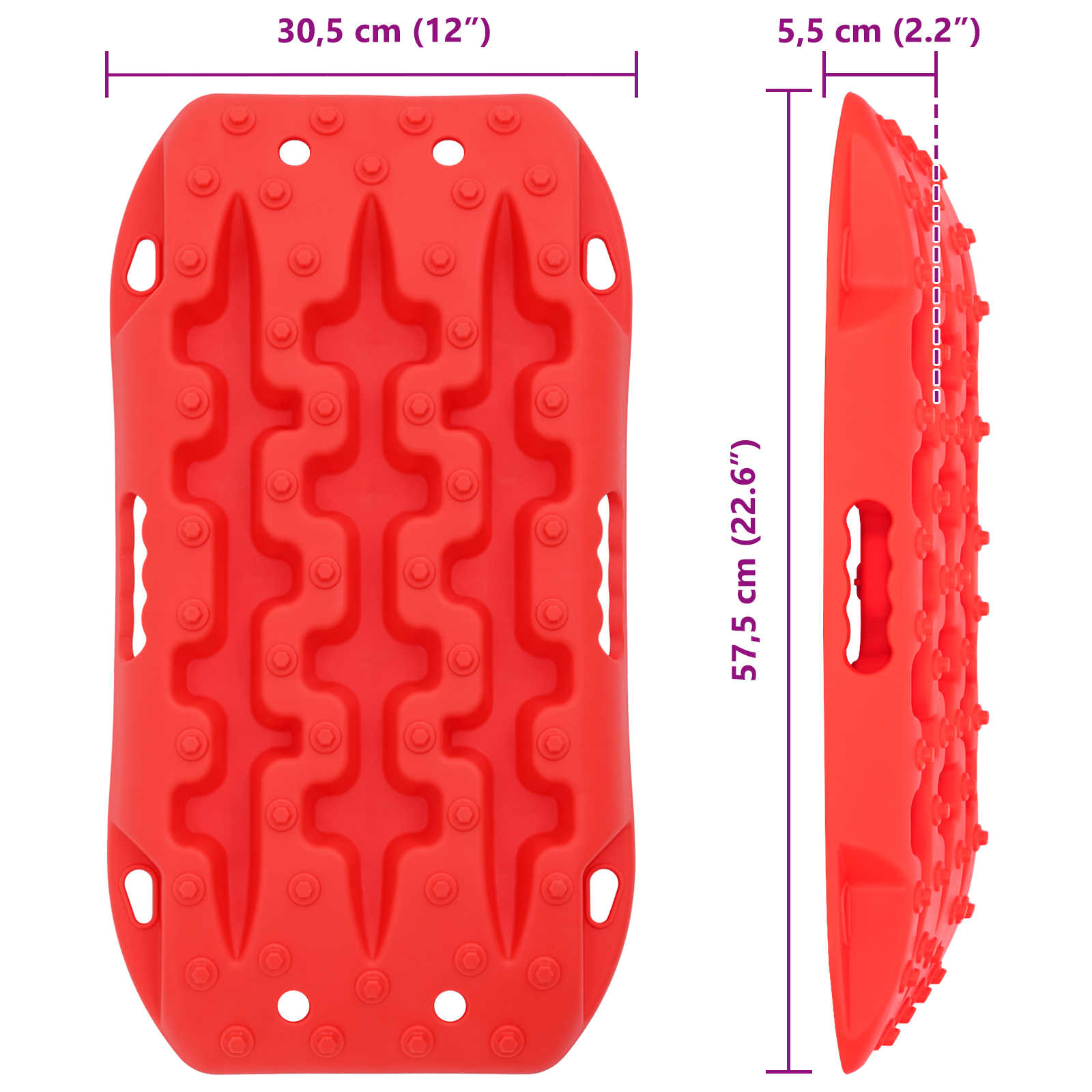 Πίνακας πρόσφυσης 2 pcs Κόκκινο 57,5 x 30,5 x 5,5 εκ.