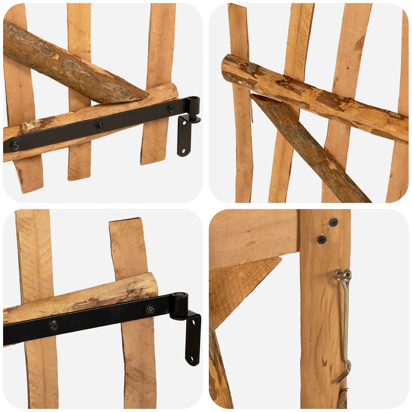 Αψιδωτή Πύλη Φράχτη 100 x 120 cm Εμποτισμένο Ξύλο Φουντουκιάς - Pakobazaar