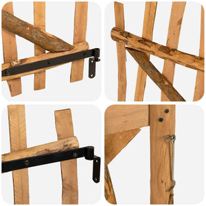 Αψιδωτή Πύλη Φράχτη 100 x 120 cm Εμποτισμένο Ξύλο Φουντουκιάς - Pakobazaar