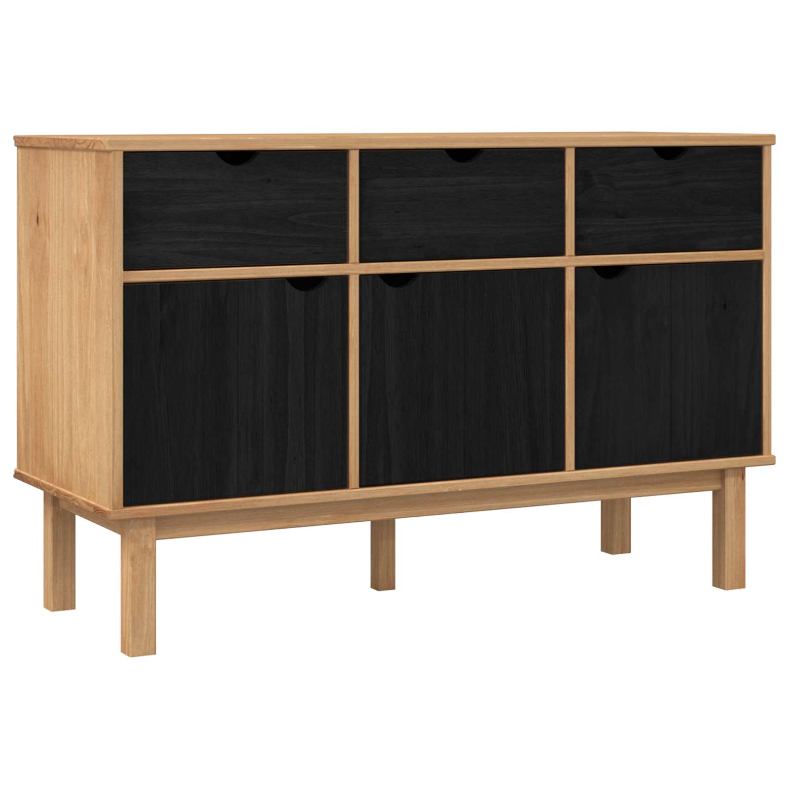 Πλαϊνό γραφείο OTTA Καφέ και Μαύρο 114 x 43 x 73,5 εκ - Pakobazaar