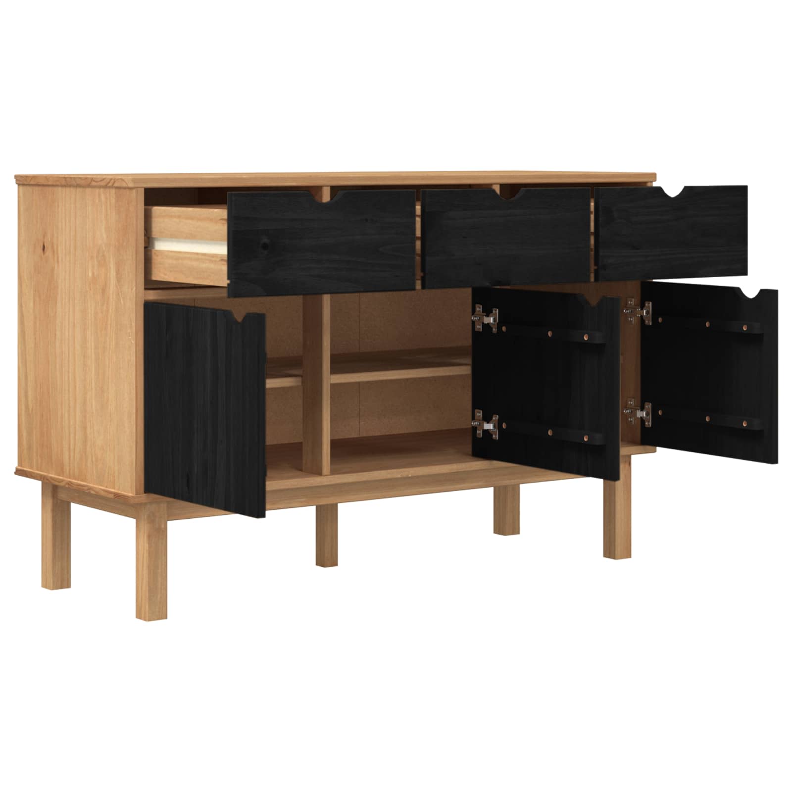 Πλαϊνό γραφείο OTTA Καφέ και Μαύρο 114 x 43 x 73,5 εκ - Pakobazaar
