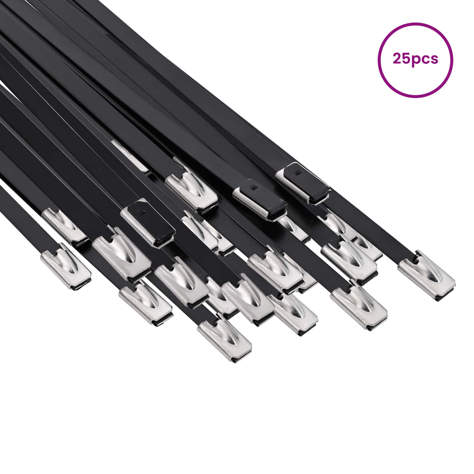 Δέσιμο Καλωδίου 25 τμχ. 4,6 x 450 χιλ. Μαύρο - Pakobazaar