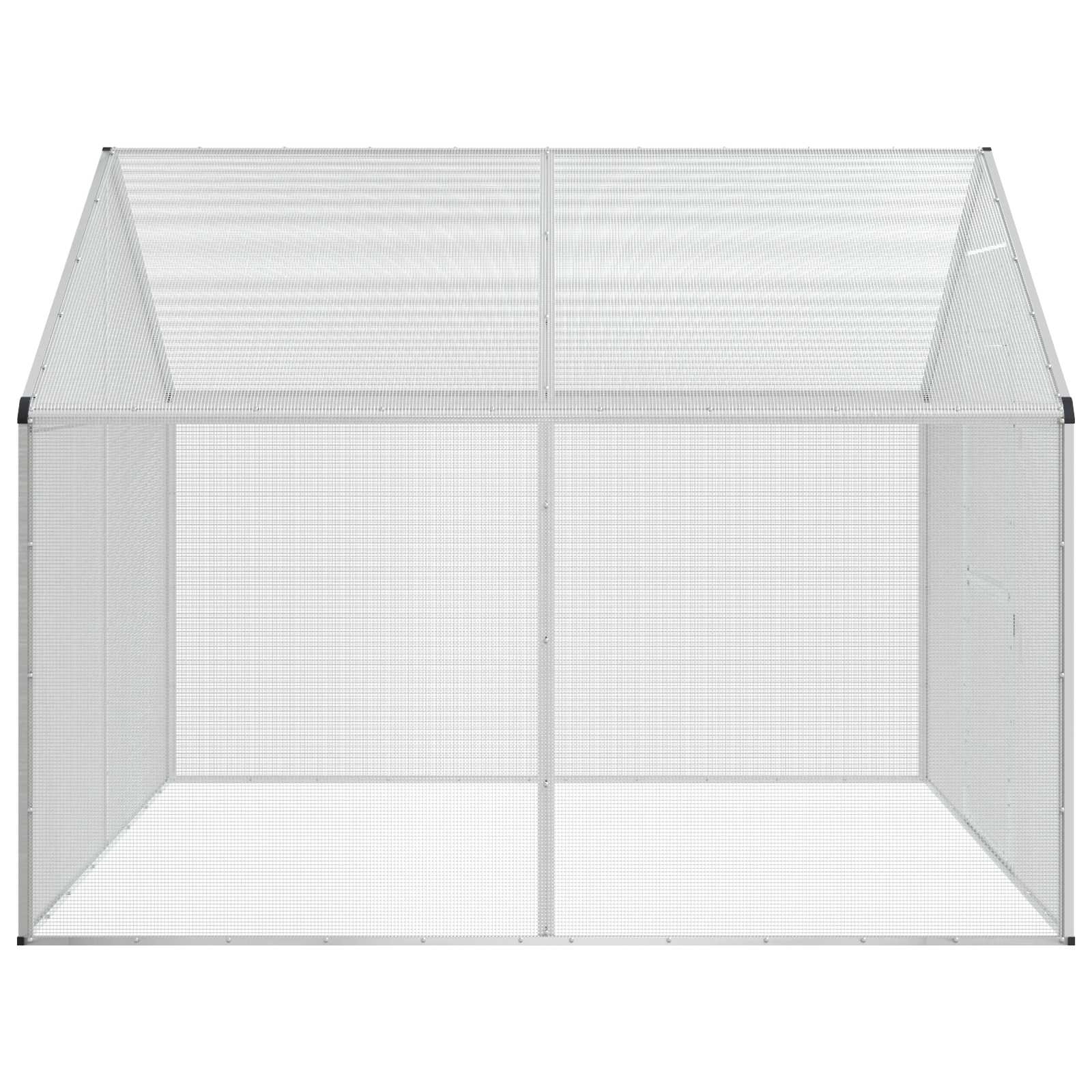 Κλουβί Πουλιών Ασημί 181,5 x 221 x 173,5 εκ - Pakobazaar