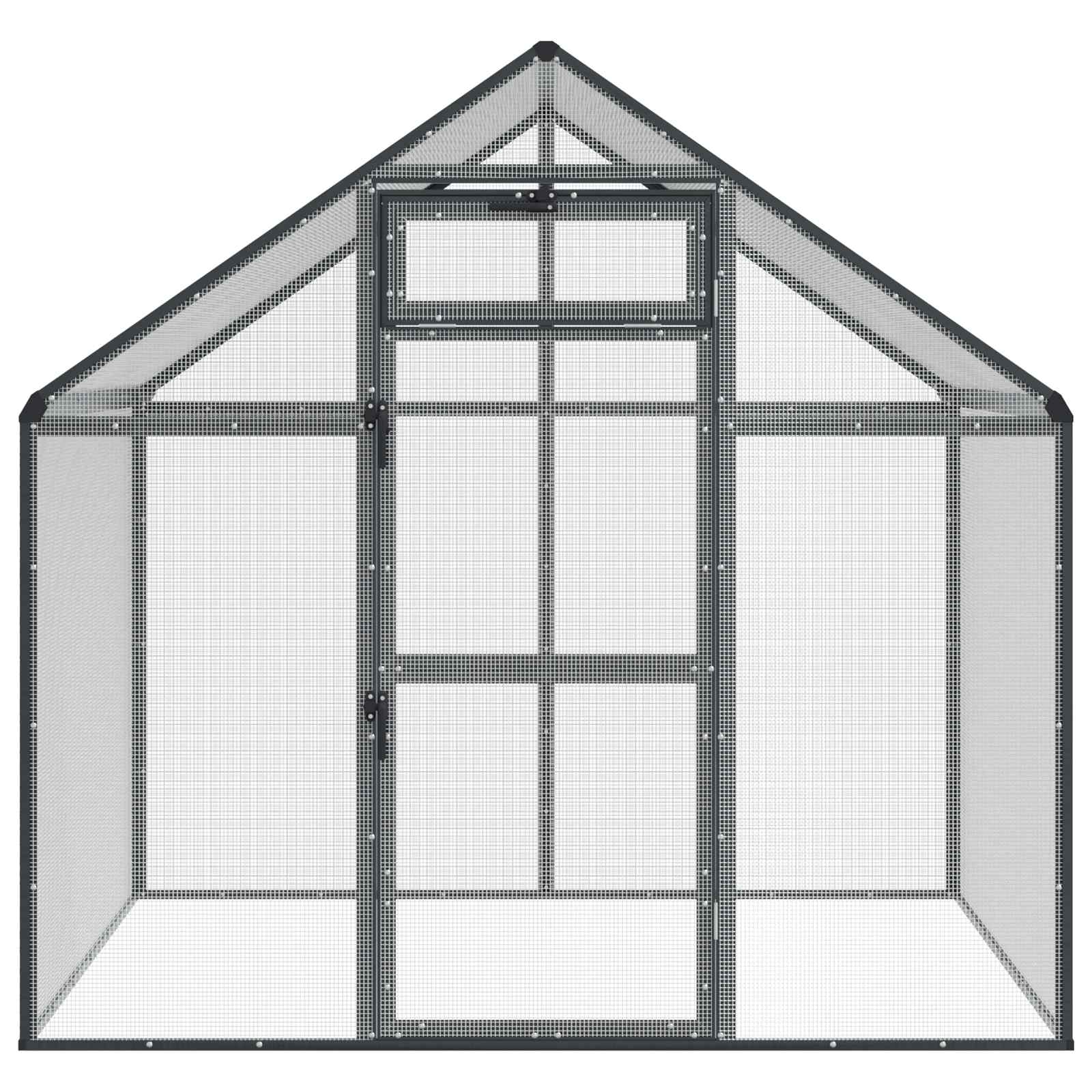 Κλουβί Πουλιών Ανθρακί 181,5 x 110,5 x 173,5 εκ - Pakobazaar
