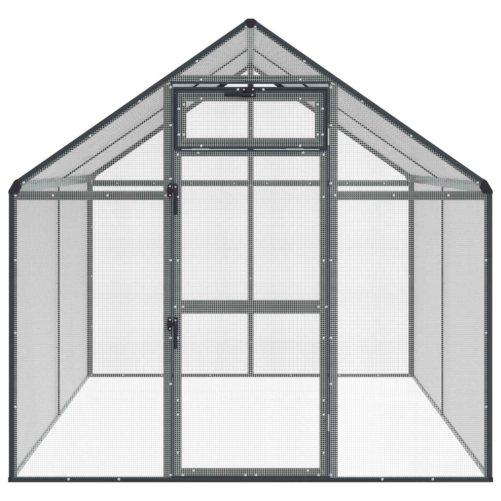 Κλουβί Πουλιών Ανθρακί 181,5 x 221 x 173,5 εκ - Pakobazaar