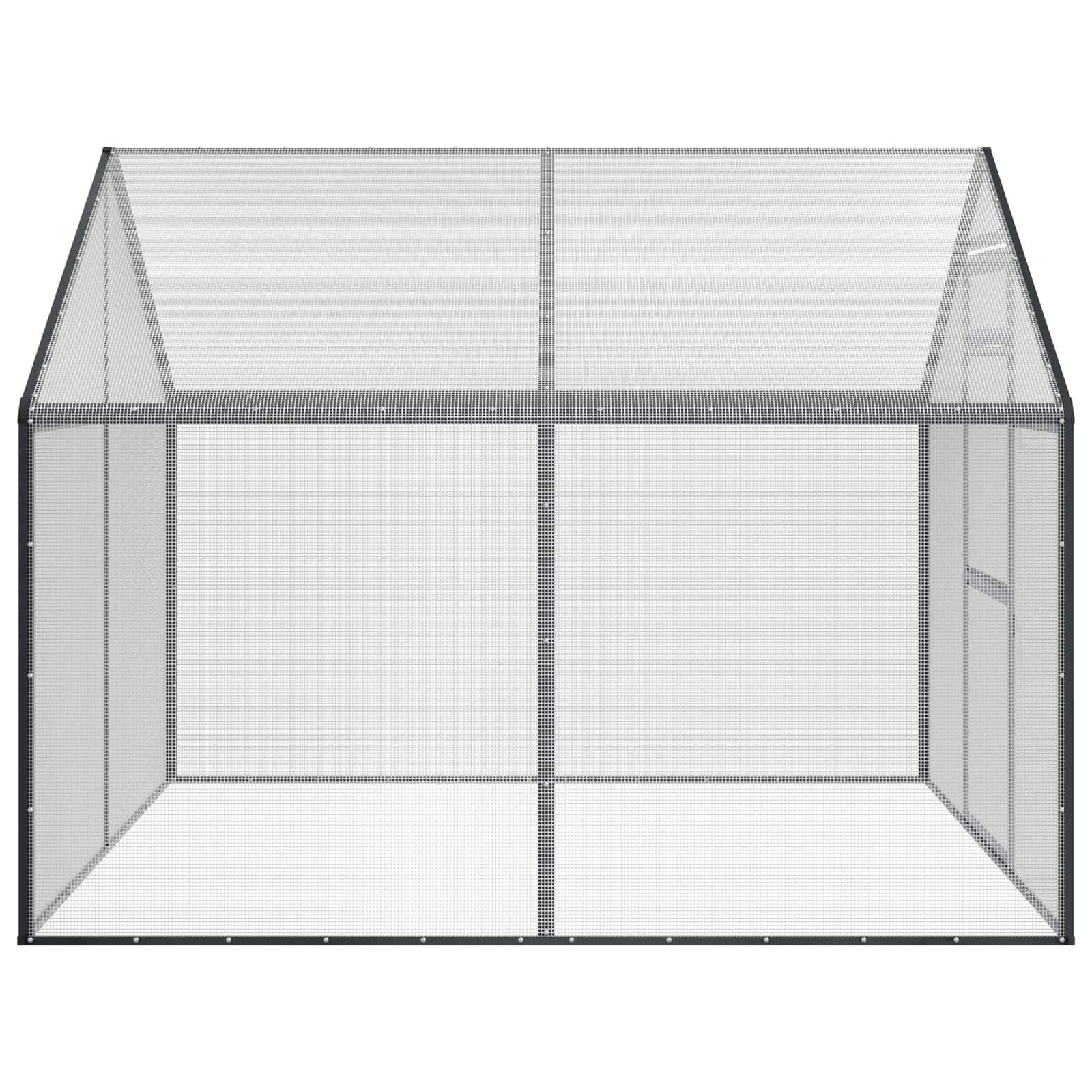 Κλουβί Πουλιών Ανθρακί 181,5 x 221 x 173,5 εκ - Pakobazaar