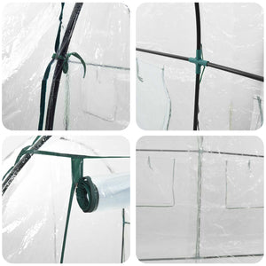 Θερμοκήπιο με σκελετό 160 x 200 x 192,5 εκ. PVC Διαφανές - Pakobazaar