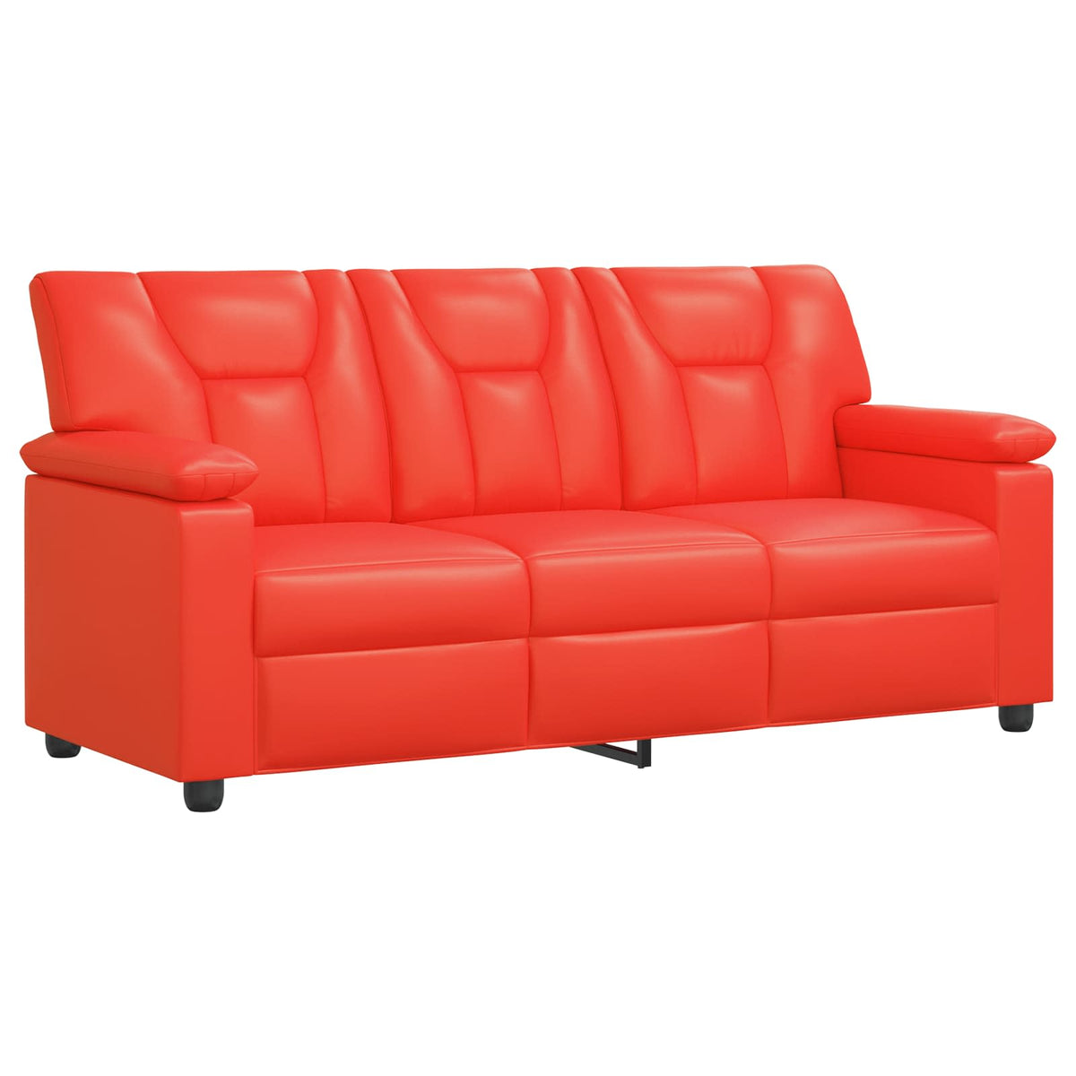 Σετ Καναπέ 2 pcs Κόκκινο Τεχνητό Δέρμα - Pakobazaar