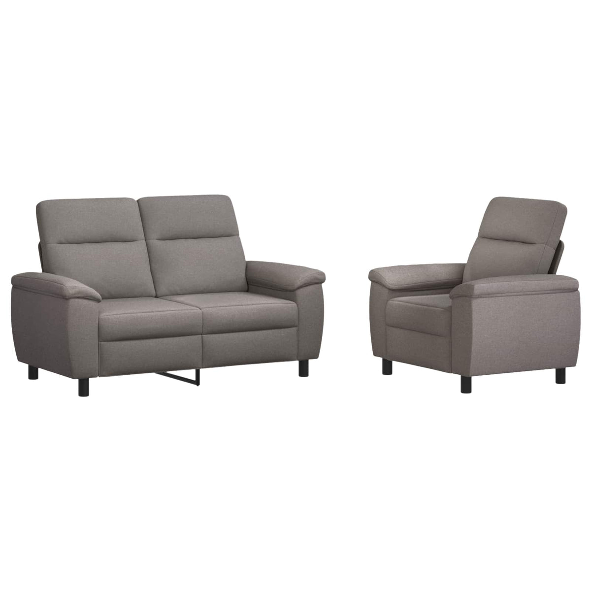 Σετ Καναπέ 2 pcs Taupe Ύφασμα