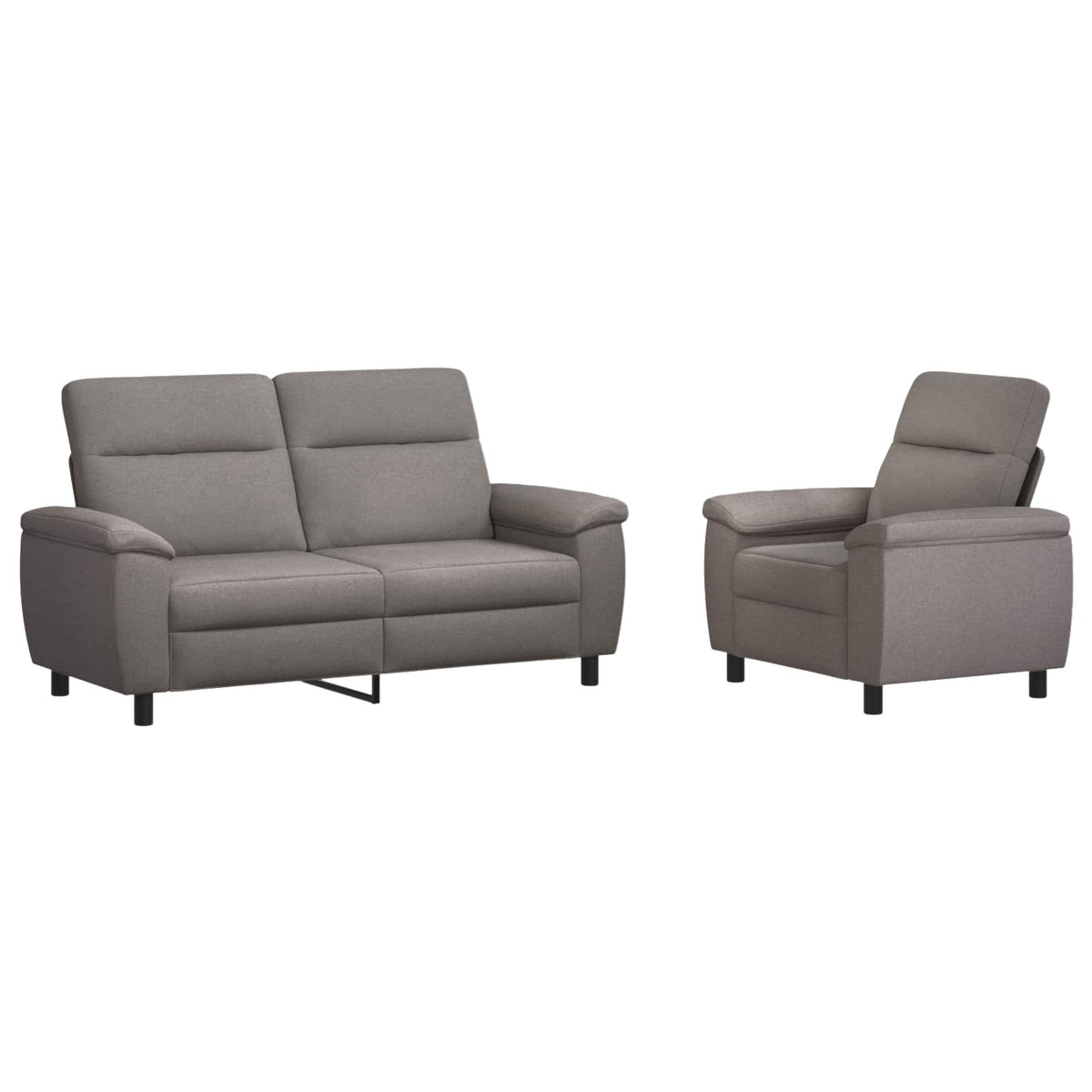 Σετ Καναπέ 2 pcs Taupe Ύφασμα - Pakobazaar