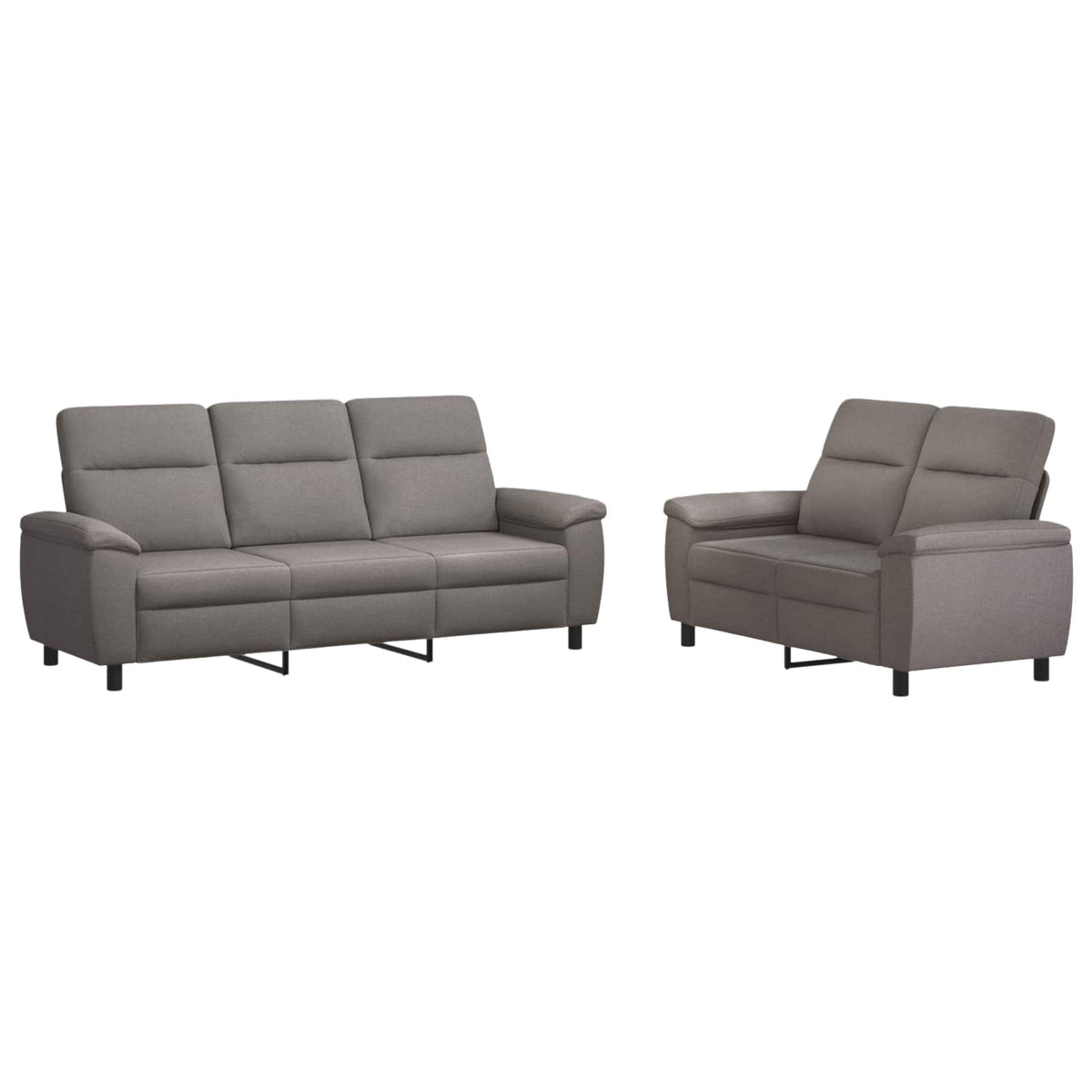 Σετ Καναπέ 2 pcs Taupe Ύφασμα