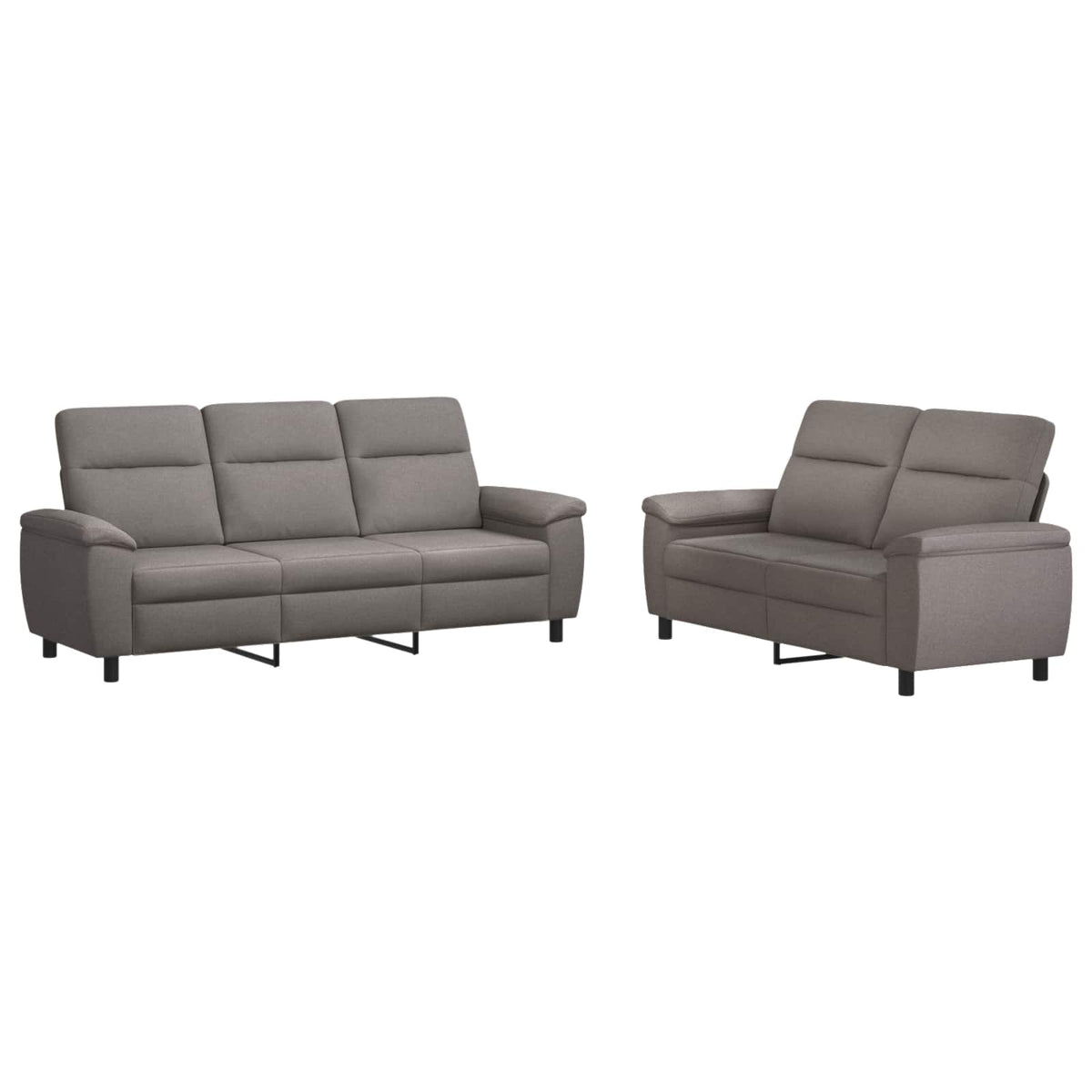 Σετ Καναπέ 2 pcs Taupe Ύφασμα