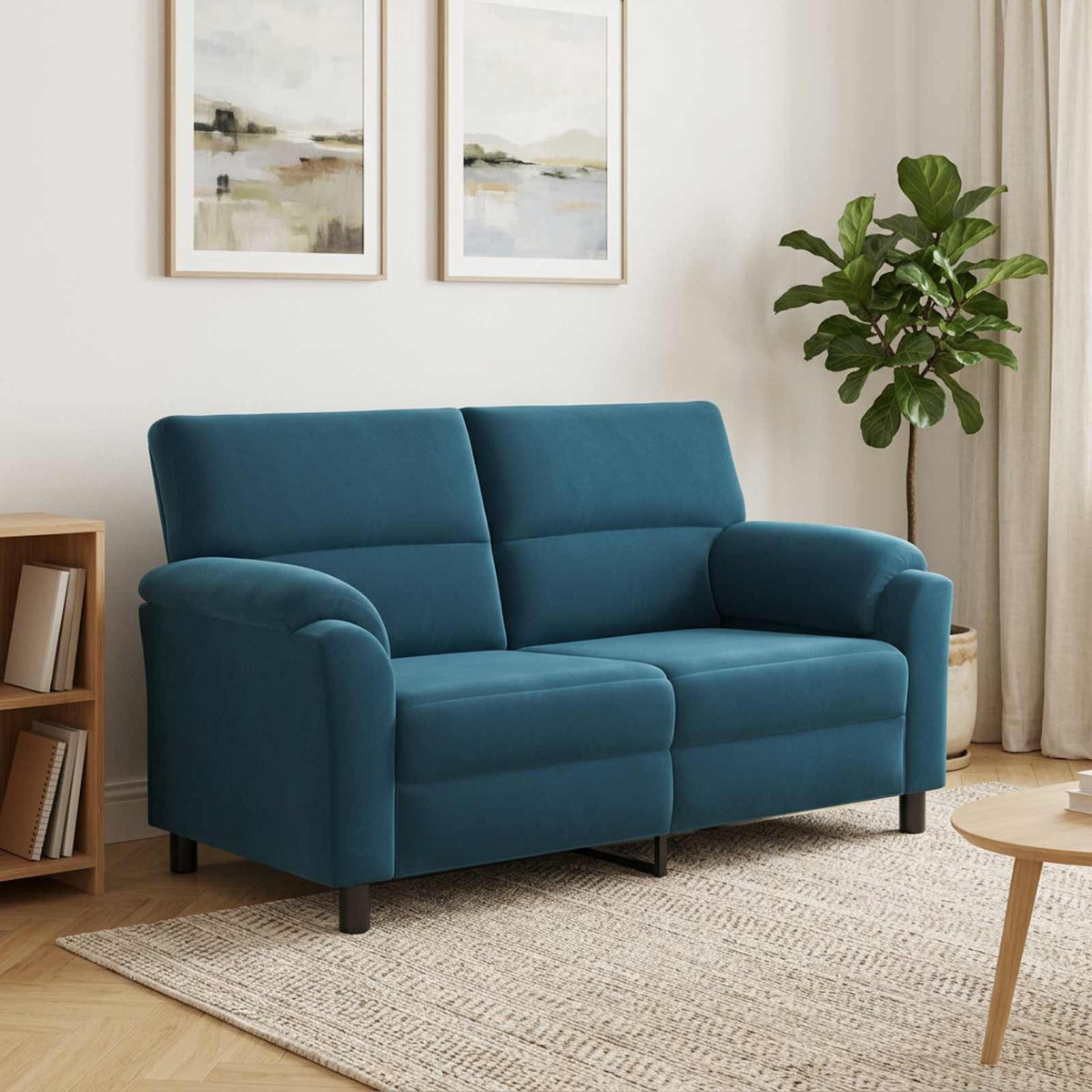 Καναπές Μπλε 174 x 85 x 93 εκ Βελούδο