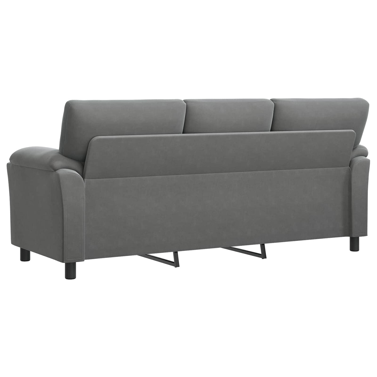 Καναπές Σκούρο Γκρι 214 x 85 x 93 εκ Βελούδο - Pakobazaar