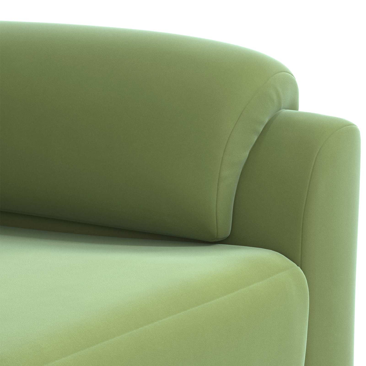 Καναπές Ανοιχτό Πράσινο 214 x 85 x 93 εκ Βελούδο
