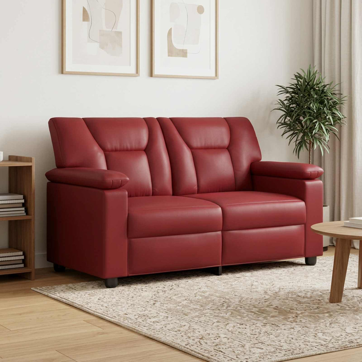 Καναπές Κόκκινο 151 x 85 x 93 εκ. Τεχνητό Δέρμα - Pakobazaar