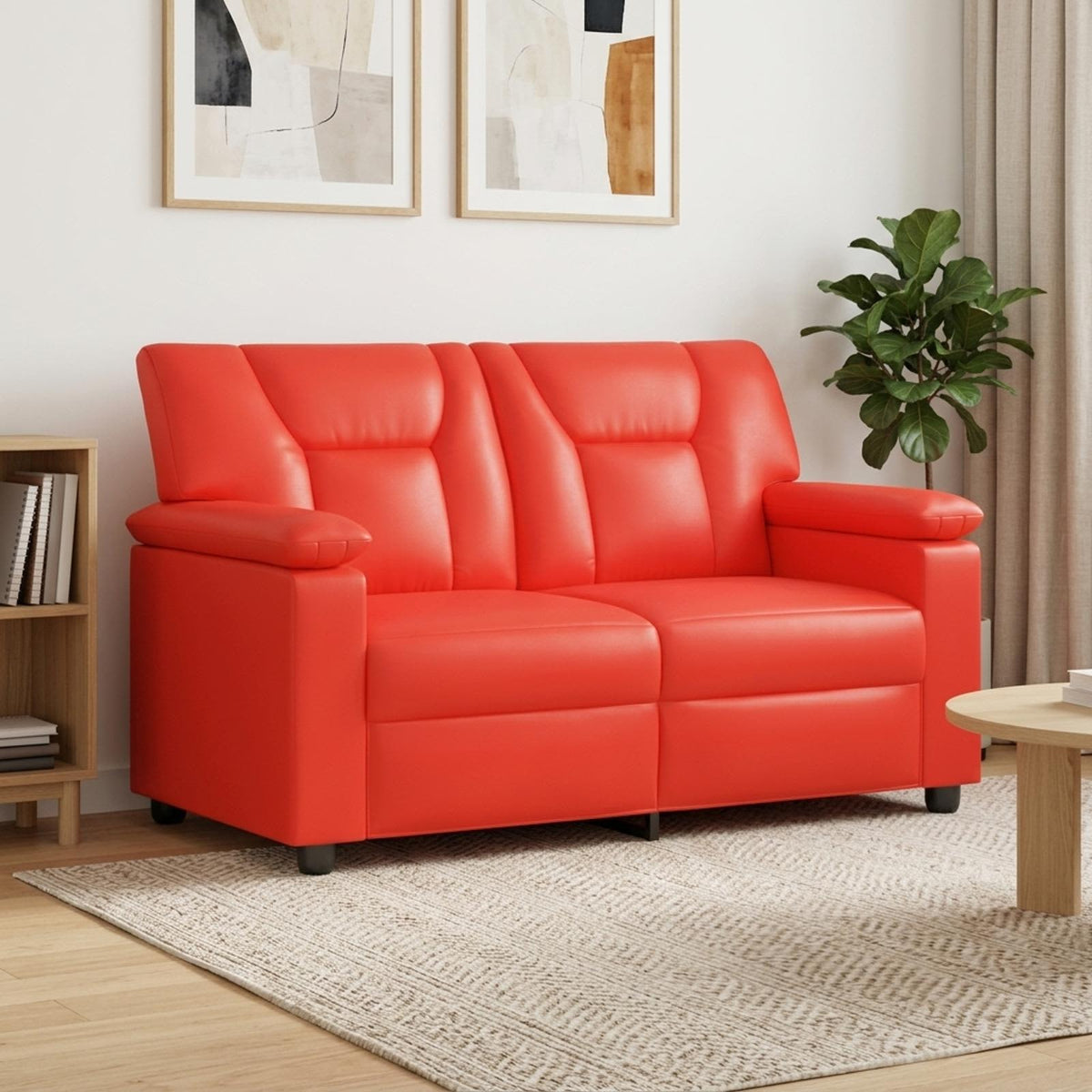 Καναπές Κόκκινο 151 x 85 x 93 εκ. Τεχνητό Δέρμα - Pakobazaar