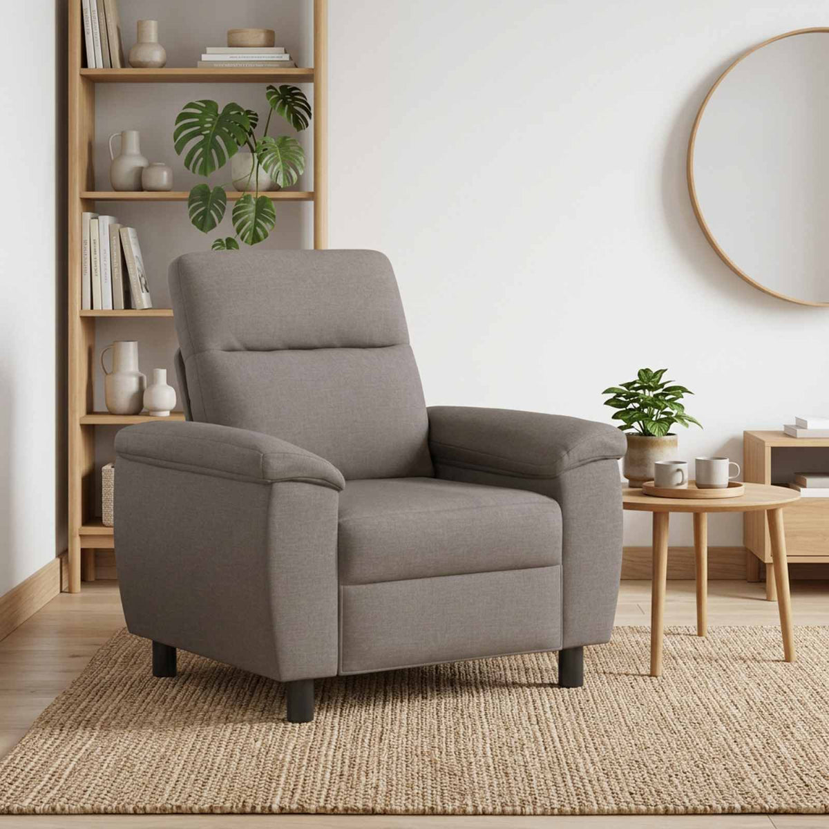 Καναπές Taupe 95 x 90 x 95 εκ Ύφασμα