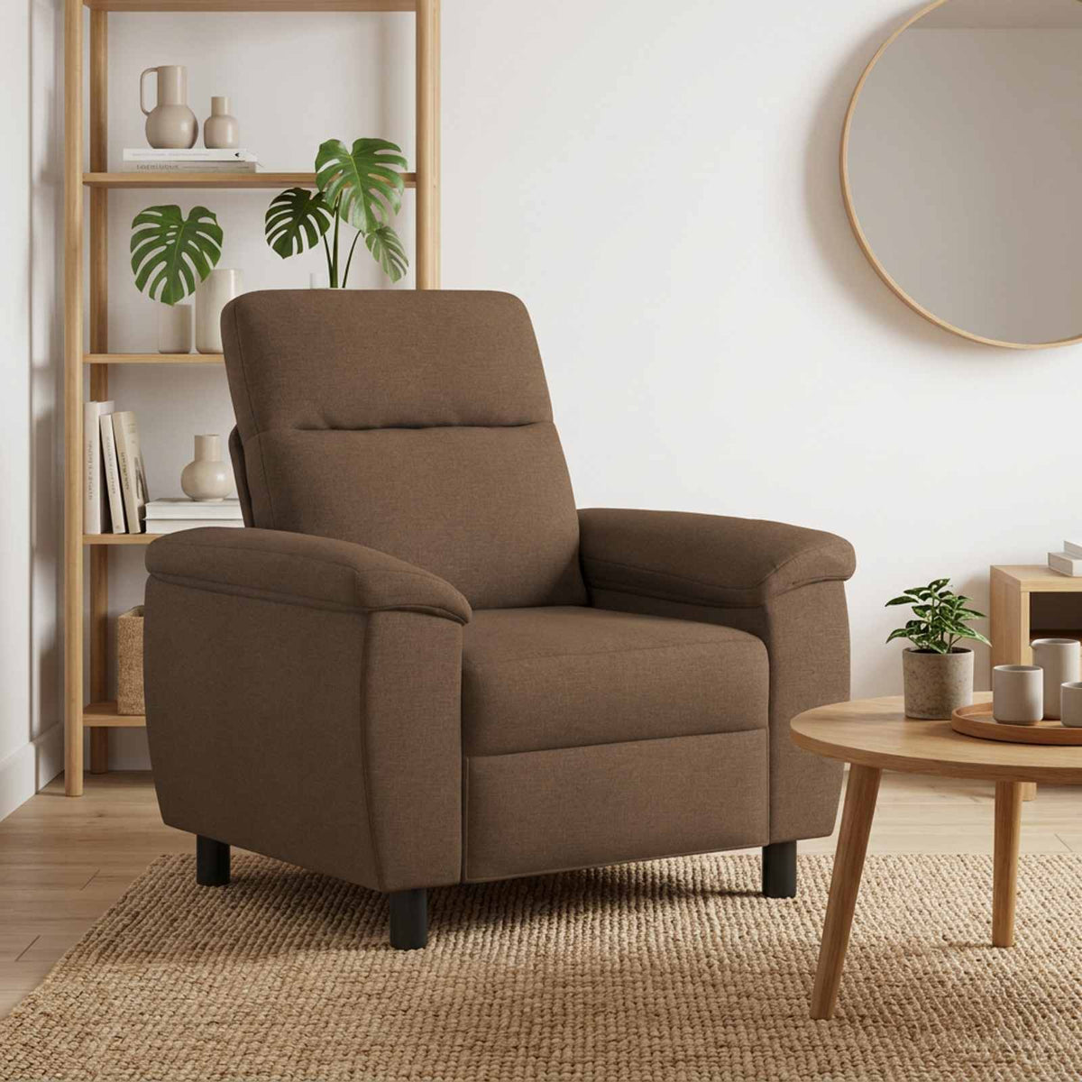 Καναπές Καφέ 95 x 90 x 95 εκ Ύφασμα