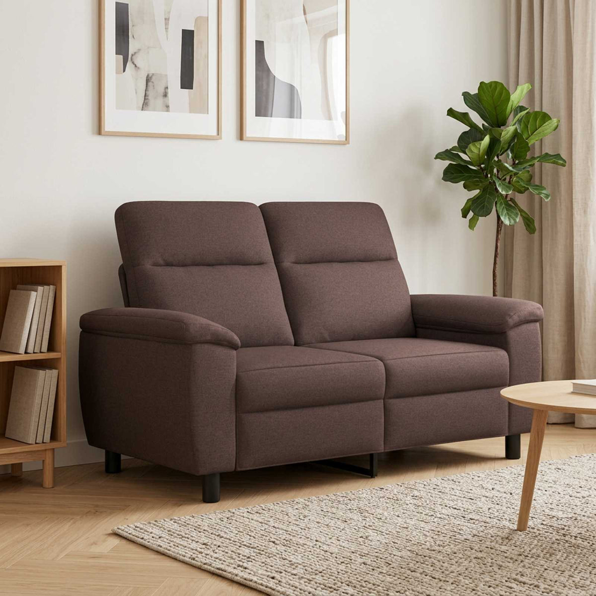 Καναπές Σκούρο Καφέ 158 x 90 x 95 εκ Ύφασμα