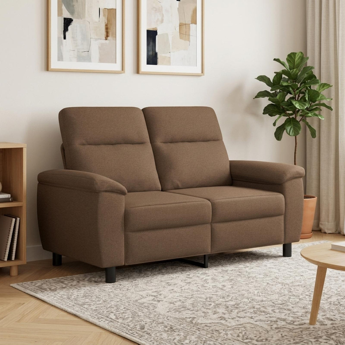 Καναπές Καφέ 158 x 90 x 95 εκ Ύφασμα