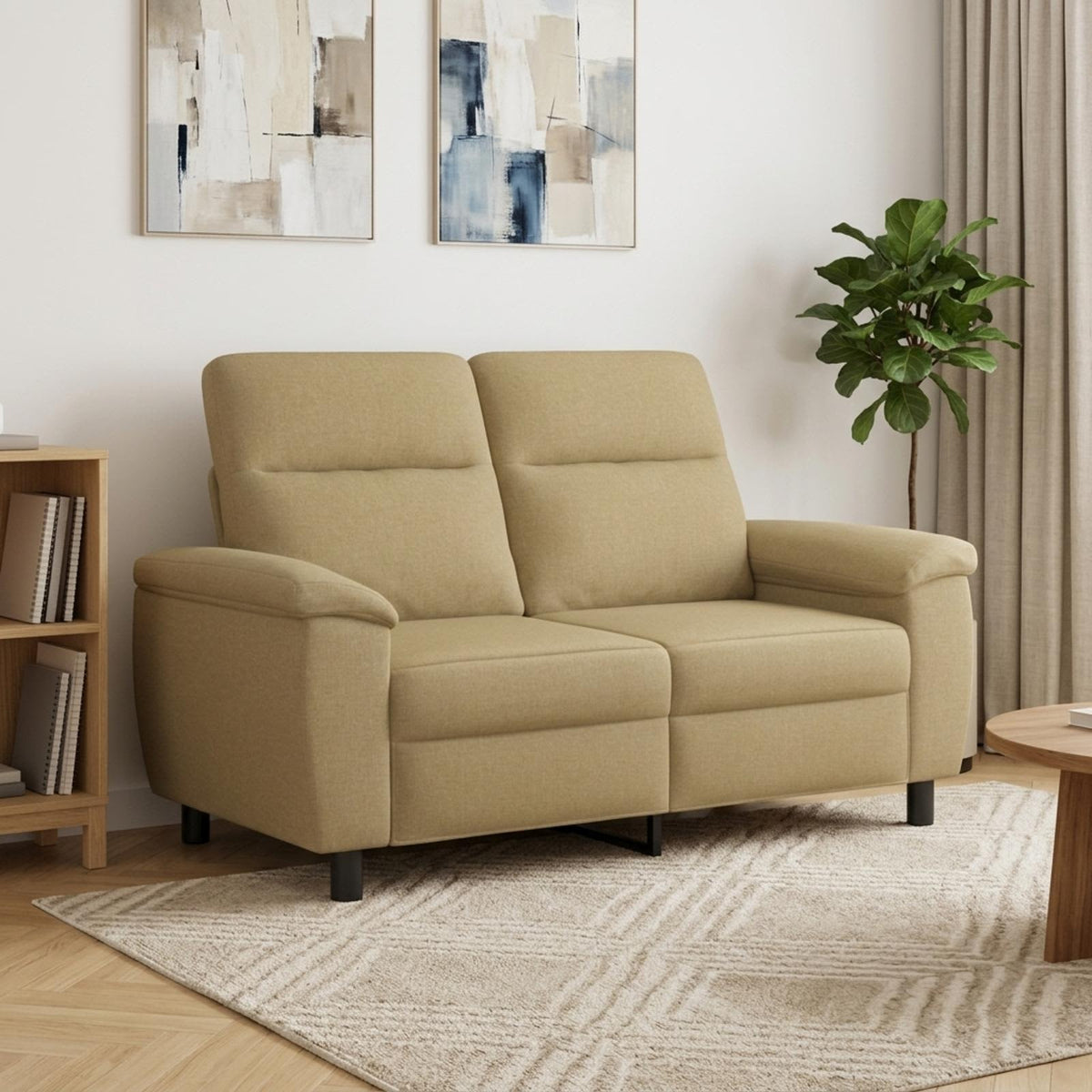 Καναπές Ανοιχτό καφέ 158 x 90 x 95 εκ Ύφασμα - Pakobazaar