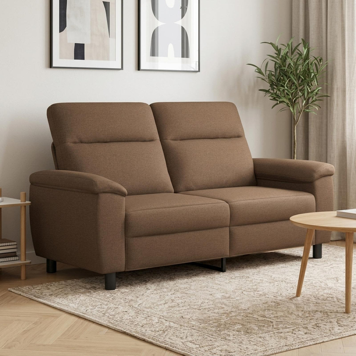 Καναπές Καφέ 178 x 90 x 95 εκ Ύφασμα