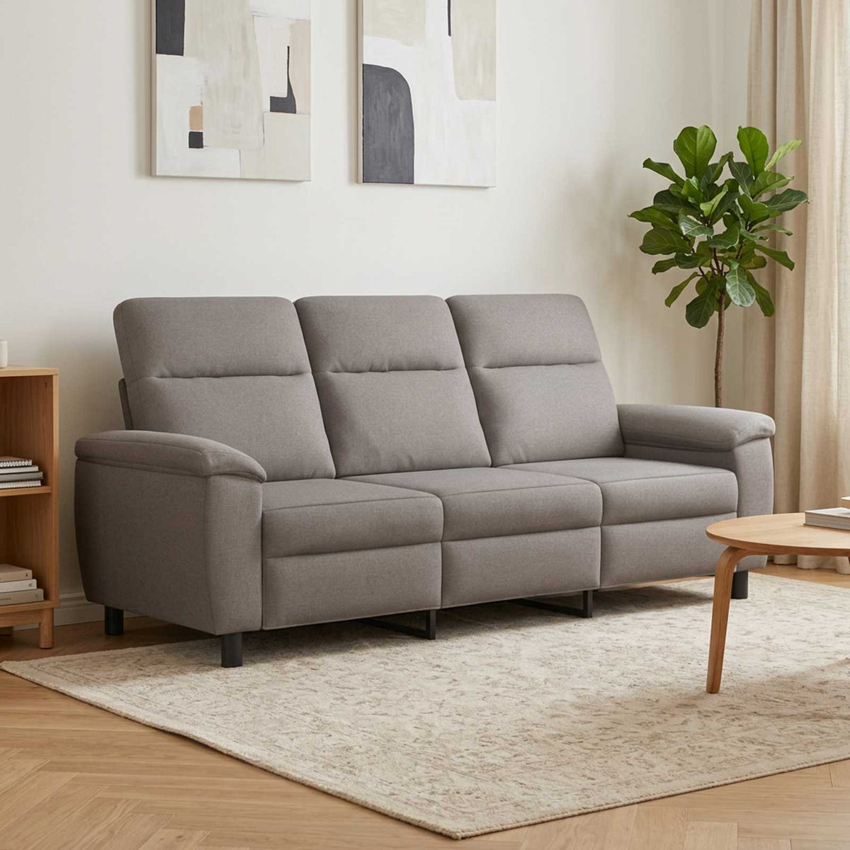 Καναπές Taupe 214 x 90 x 95 εκ. Ύφασμα